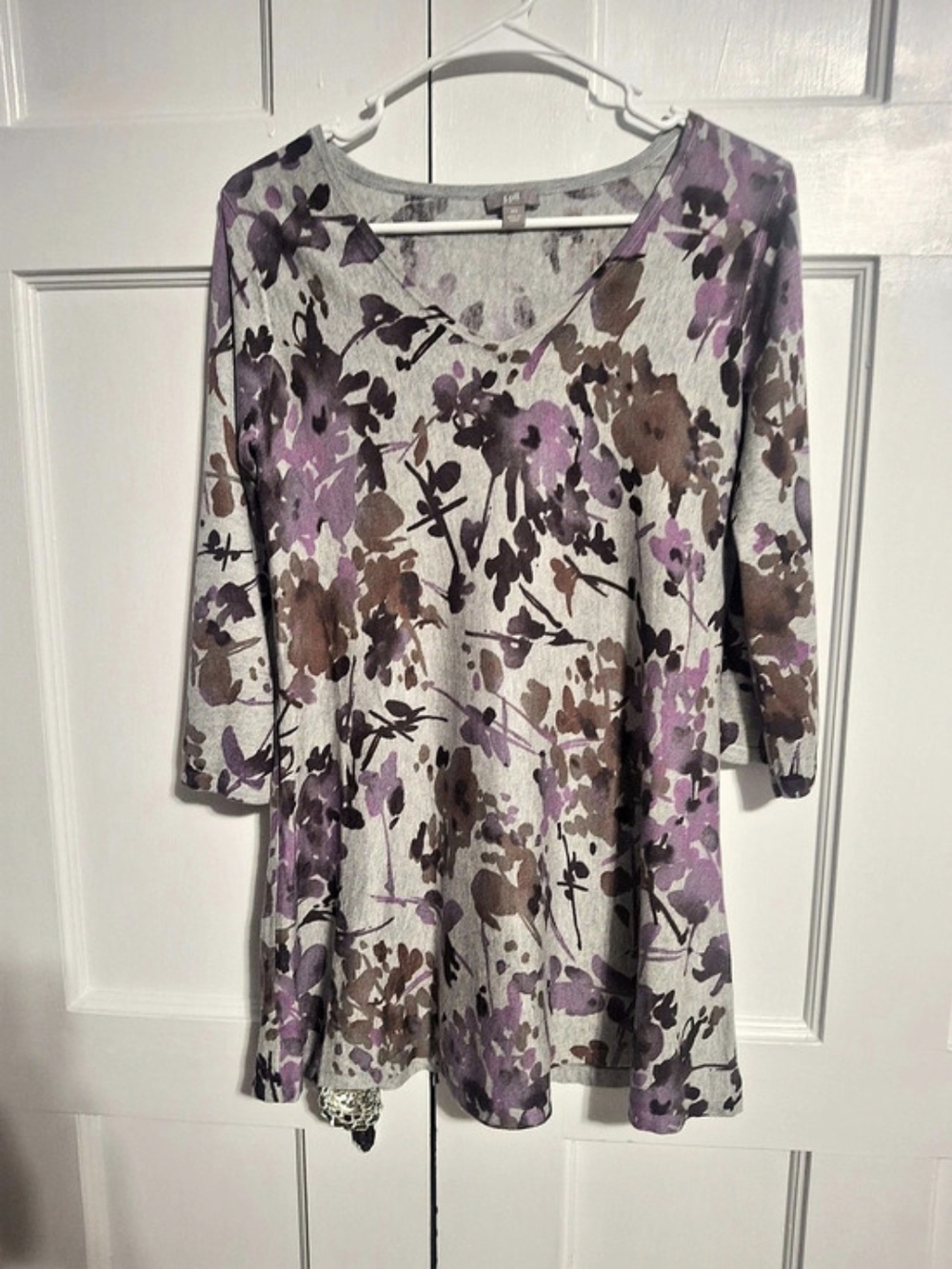 J. Jill Floral Purple & Gray Size XS Like New